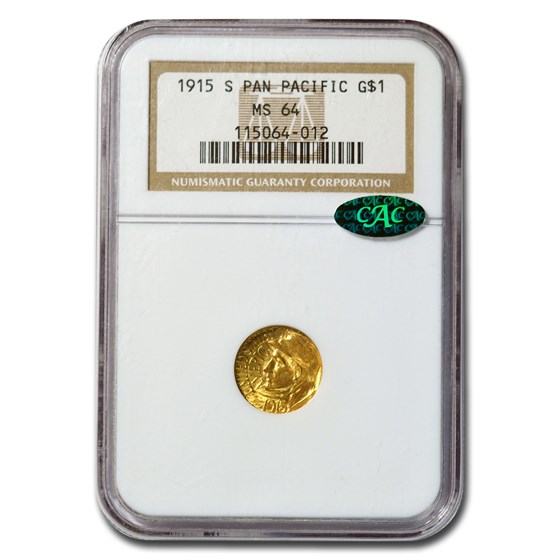 1915-S Gold $1.00 Panama-Pacific MS-64 NGC CAC 1915-S Gold $1.00 Panama-Pacific MS-64 NGC CAC